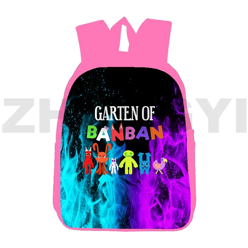 3d dos desenhos animados garten de banban 2 saco rosa anime garten de banban crianças mochilas para a escola adolescentes meninas 12/16 Polegada saco de livro