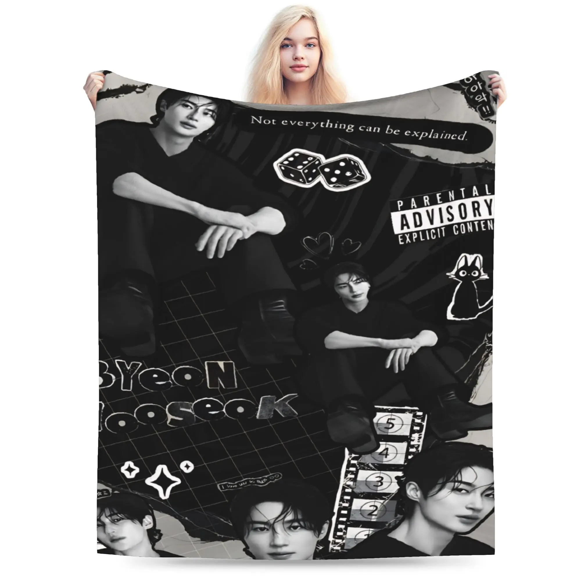 Byeon W-Woo-seok  Merch Blanket Super Soft Cozy  Throw Blankets for Living Room 50x60 Inches Multi-size Bedding Throws