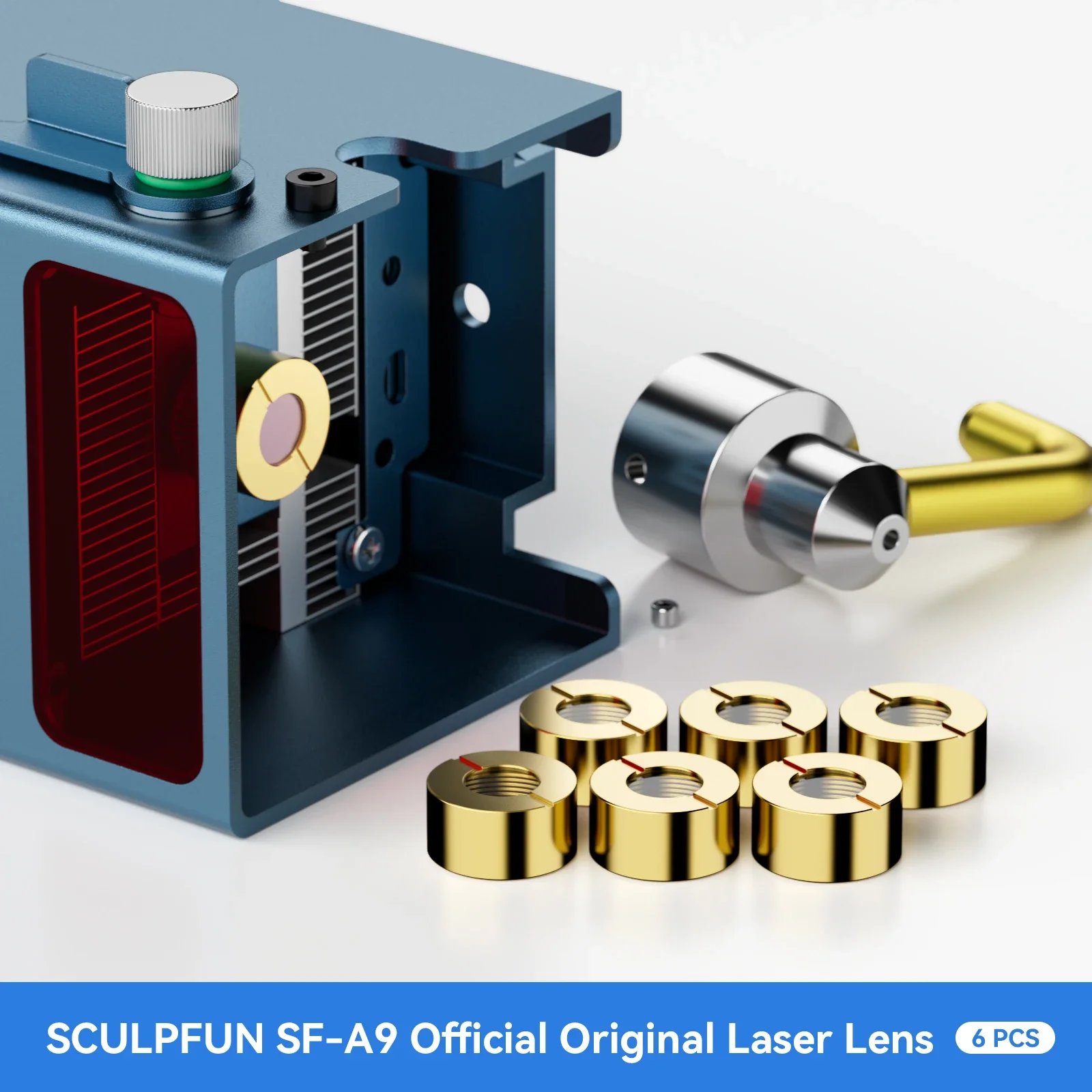 

SCULPFUN 6PCS Original Highly Transparent Lens for SF-A9 40W Laser Anti-oil Smoke Proof Easy To Install Reinforced Cnc Parts