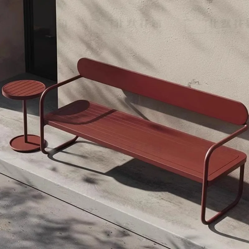 

Outdoor courtyard bench Outdoor balcony Garden terrace Leisure chair Shopping mall store Metal rest chair Aluminum alloy