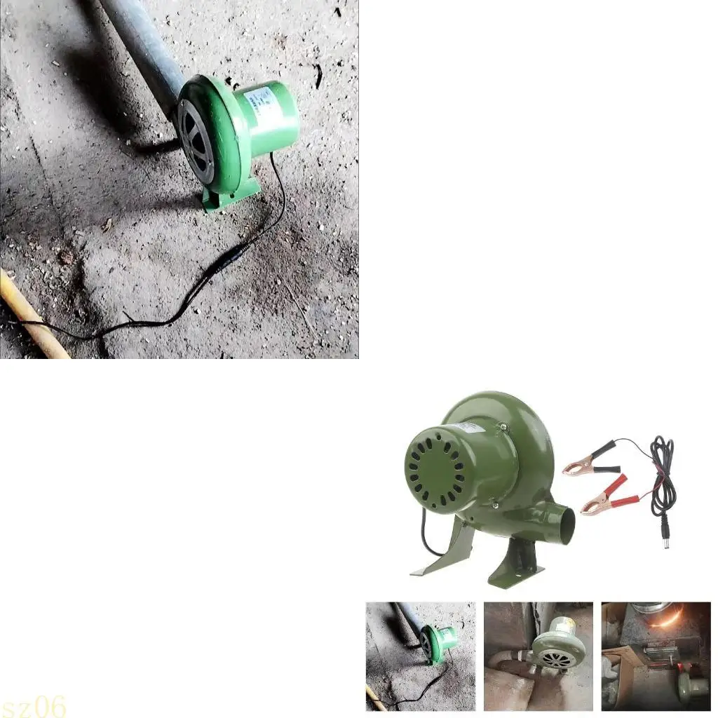 

Q2Q4 Barbecue Fan BBQ Blower 30W Mini Blacksmith Air Blower with Duct Iron Gear Portable Manual Blower for Camping