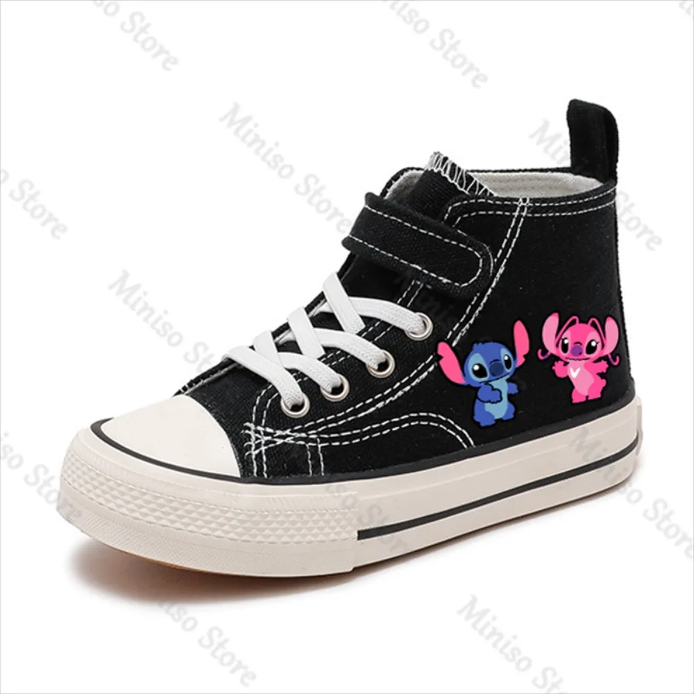 Zapatillas de lona Lilo Stitch para niño y niña, zapatos deportivos de dibujos animados de Disney, cómodos e informales, estampado