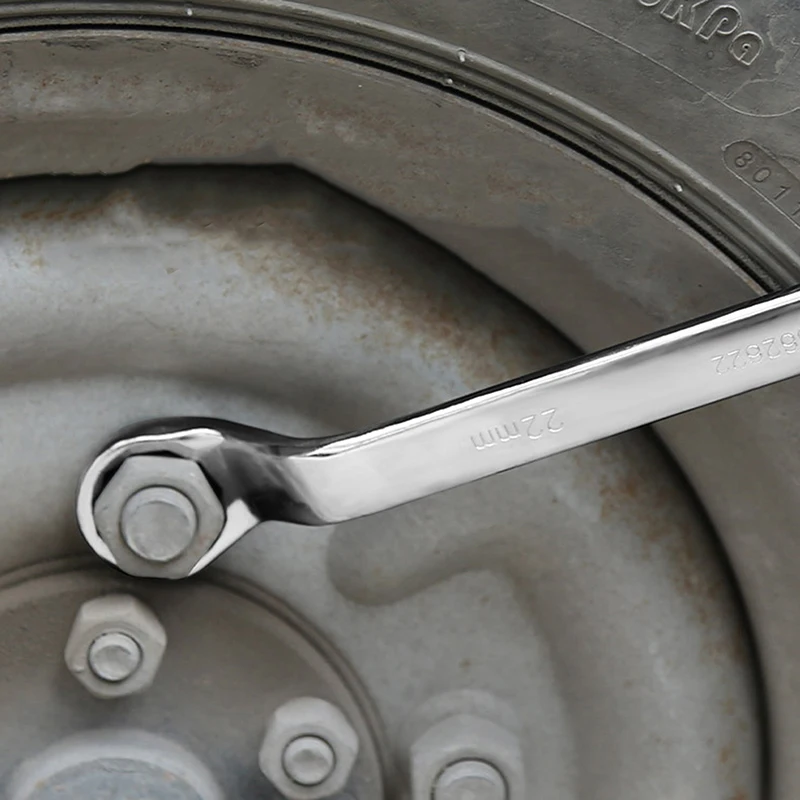 Multifunctional Double-ended Spanner 6-17mm Wrench Heat Treated Hardened Offset Ring Spanner Auto Repair Tool