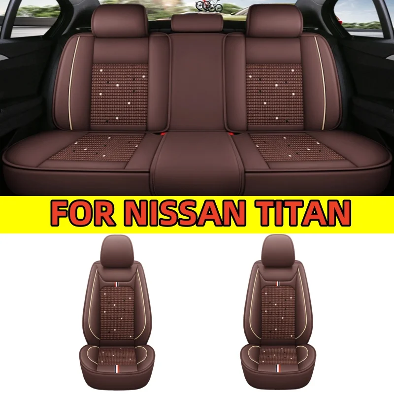 

Чехлы на автомобильные сиденья NISSAN TITAN, оба передние и задние сиденья полностью покрытые высококачественным сращиванием из искусственной кожи ледяного шелка.