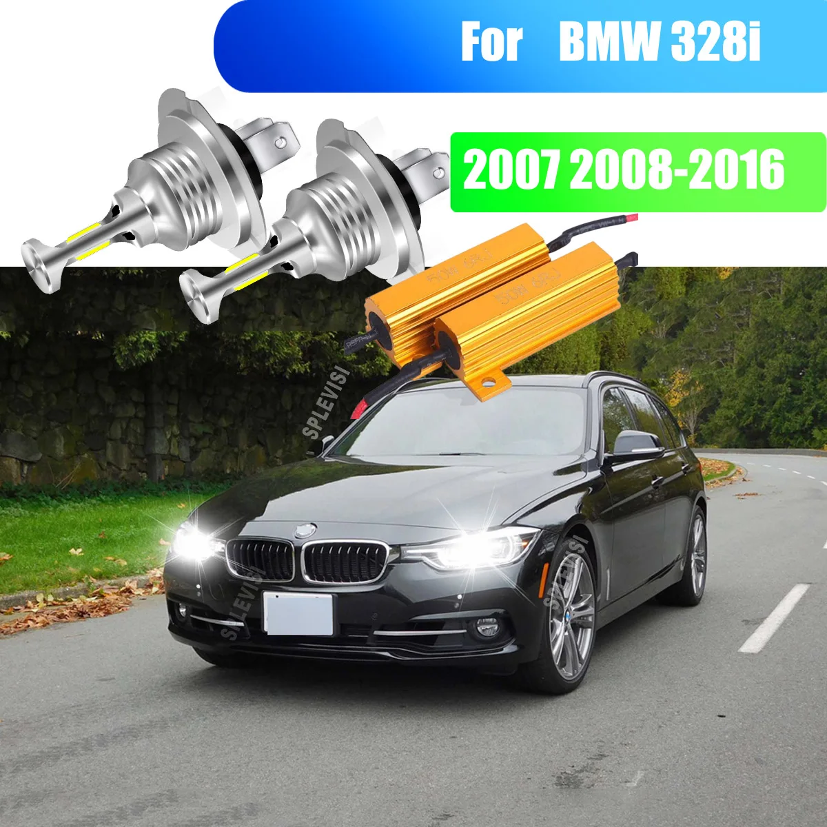 

H7 477 H11 Load Resistors Canbis LED Headlight Fog Replace Bulbs no glare oncoming traffic For BMW 328i 2007 2008 2009 2010-2016