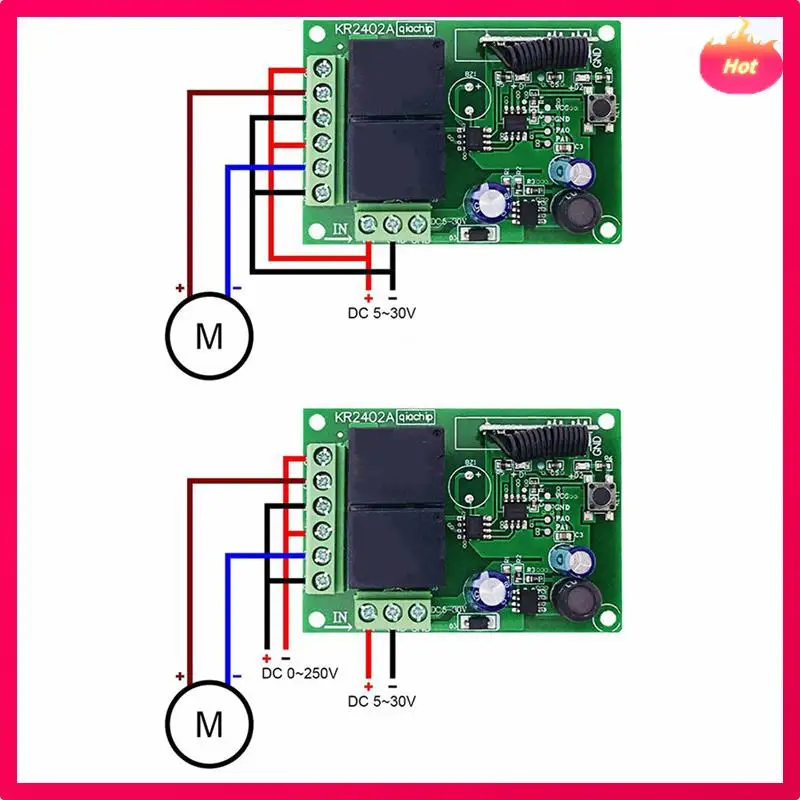 

ABYP 2X 433 МГц пульт дистанционного управления беспроводное реле 2CH модуль RF передатчик DC 5 В 12 В 24 В 30 В для лампы освещения гаражных ворот