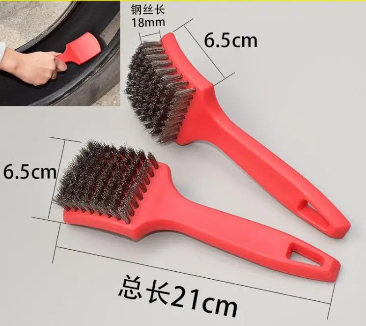 high quality Tire repair and grinding clean plastic handle wire brush 21cm car service tool