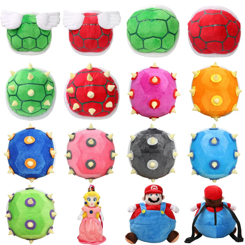 Kawaii Balloon Mario Princess Peach Pluch Toys Backpack Koopa Ludwig Lemmy Roy Larry Iggy Morton Wendy Peluche Dolls School Bag