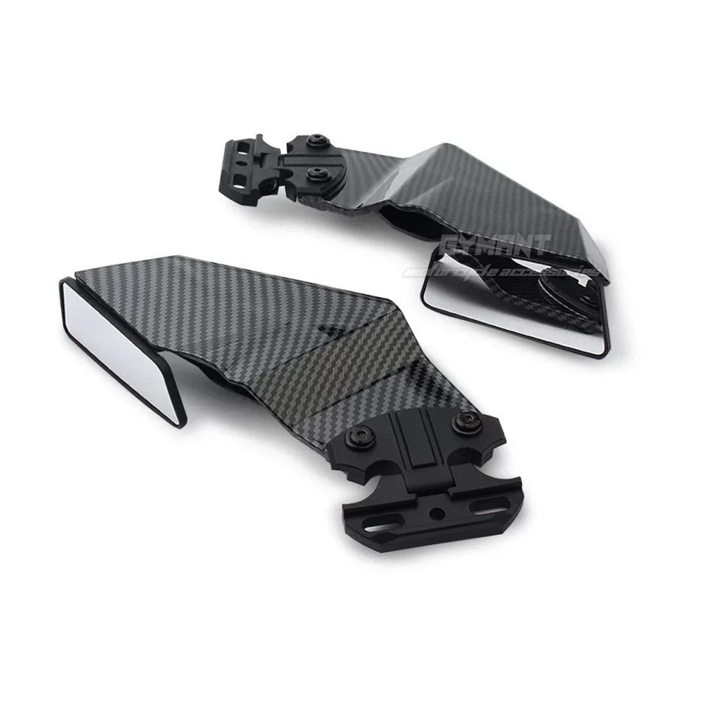 

ABS carbon fiber adjustable side wing spoiler fairing, fixed wing rearview mirror, suitable for Honda Kawasaki Suzuki BMW Yamaha