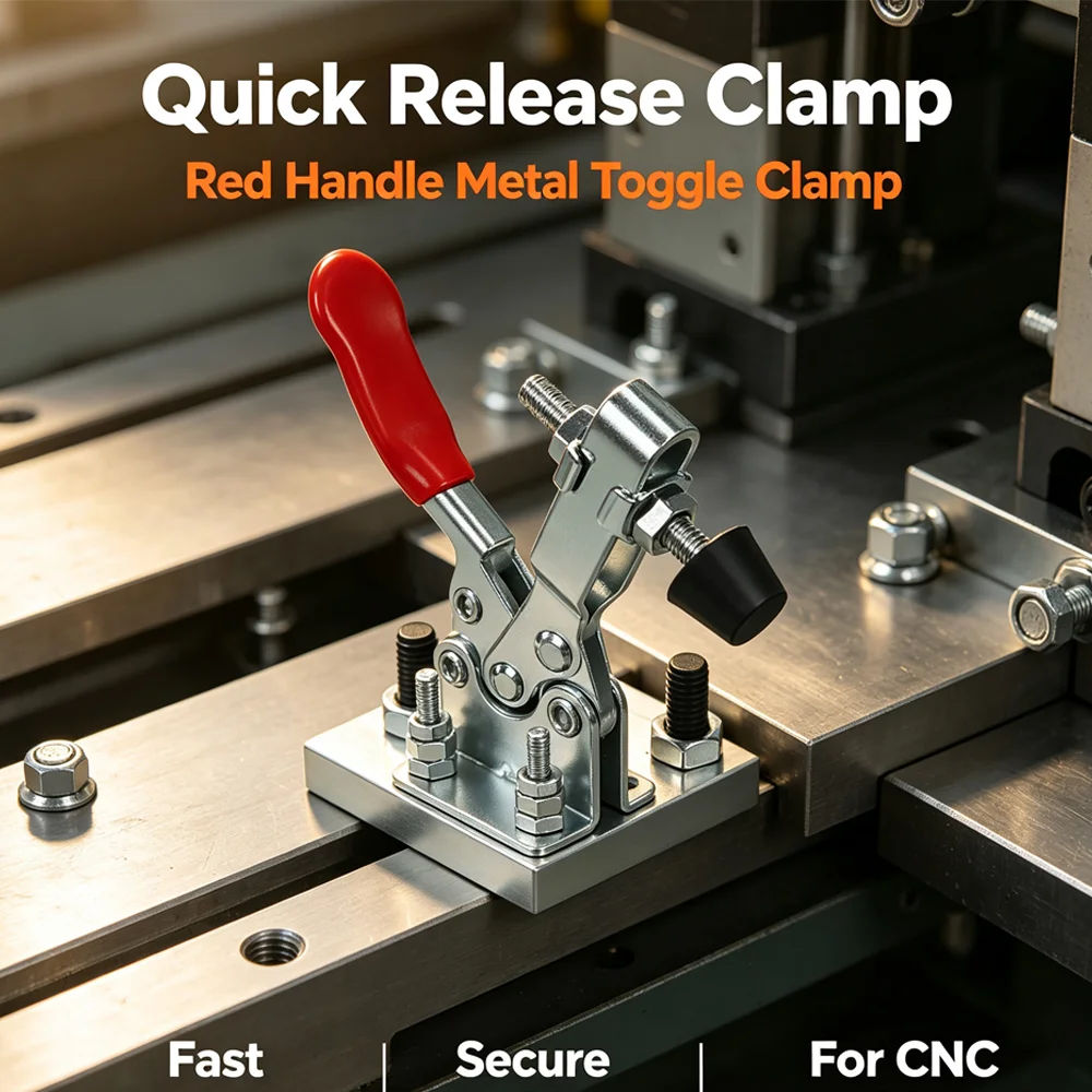 Holding Capacity 90Kg Horizontal Toggle Clamp Metal Quick Release Tool Work Table Fixture CNC Woodwork Engraver Router Holder