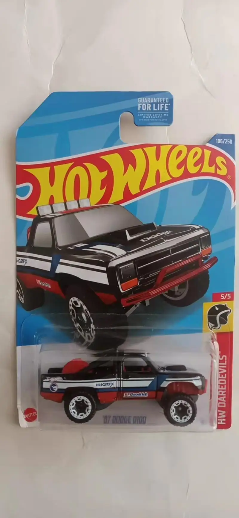HOT WHEELS 1:64 87 Dodge D100 colección limitada adornos de modelo de carrito de aleación fundida a presión