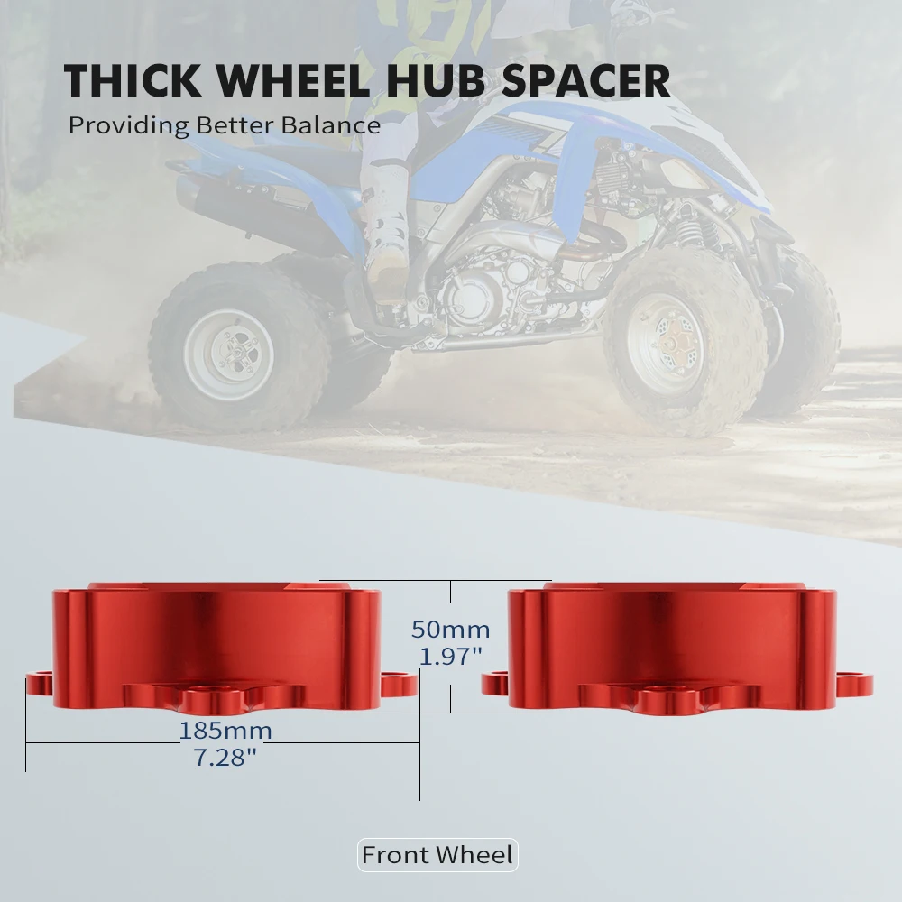 ATV Front 185mm Wheel Hub Centric Spacer For Yamaha Raptor 700 700R YFZ450R YFZ 450R 14-2021 15 2016 2017 Quad Accessories - view 2