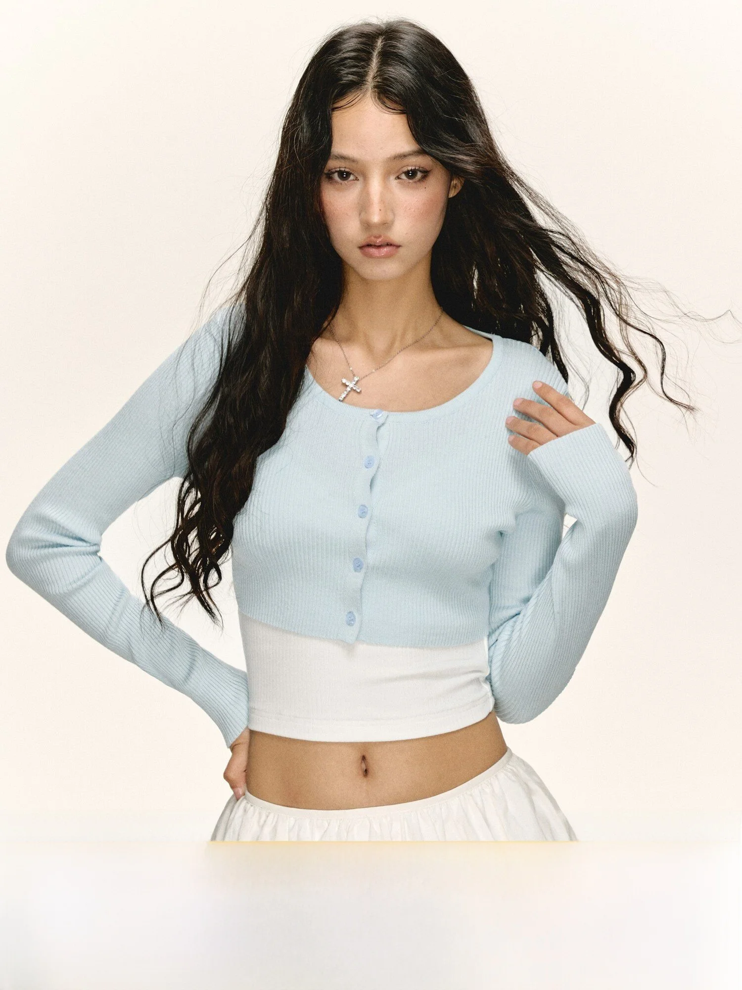 

Ariseism Women's ort Knitted Open Cardigan Street Sle Slim Fit Long Sve round Ne Pure Color Spring New Arrival
