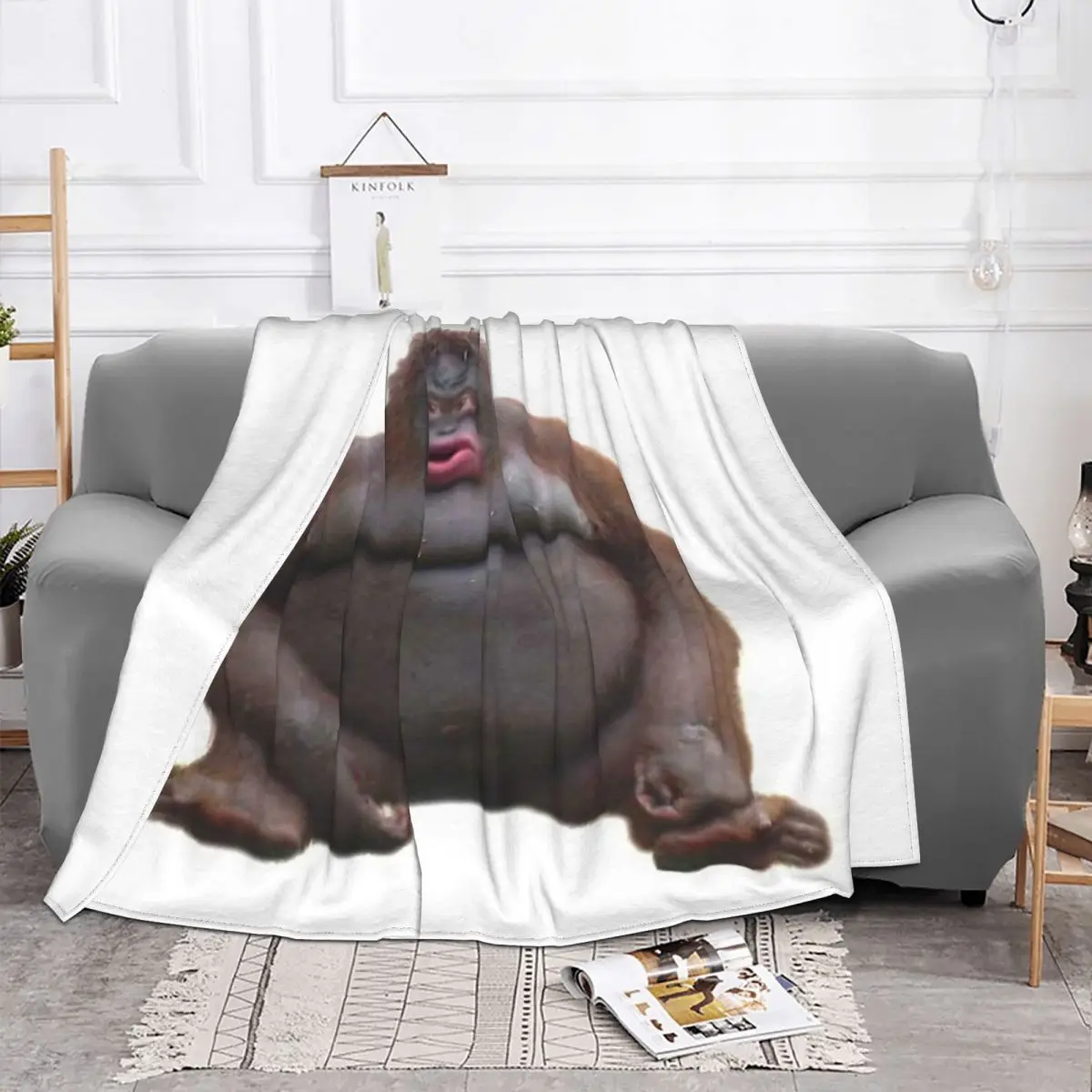 Le Monke Uh Oh Stinky Quilt Blanket Blankets & Throws Blankets And Blankets Throw Blanket