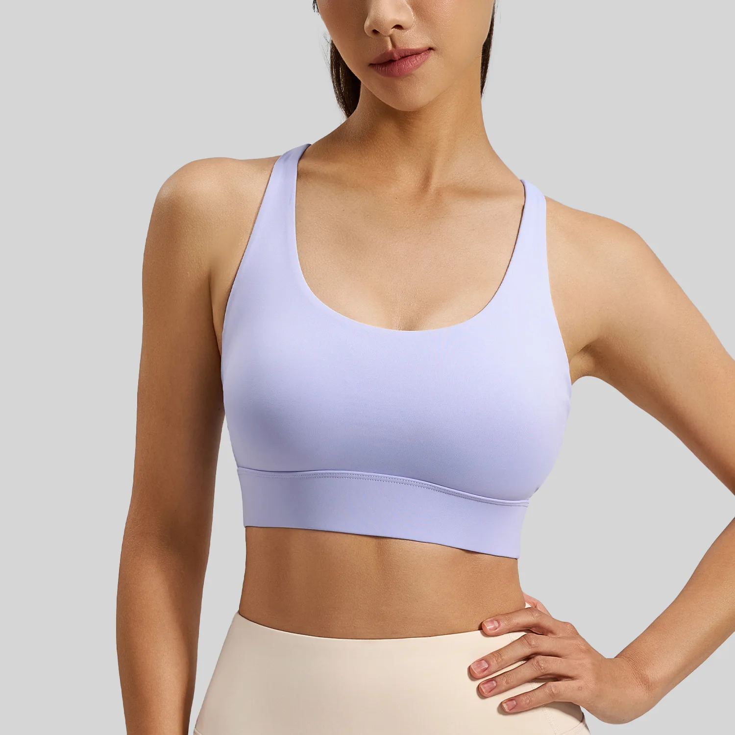 High Support Shockproof Yoga Bra Mesh Back Cross Design Fitness Top for Women Yoga Vest