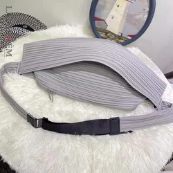 Miyake Fashion Folding Women's Crossbody Bag Solid Color Multi Functional Leisure Outdoor Vacation Bag Simple Backpack