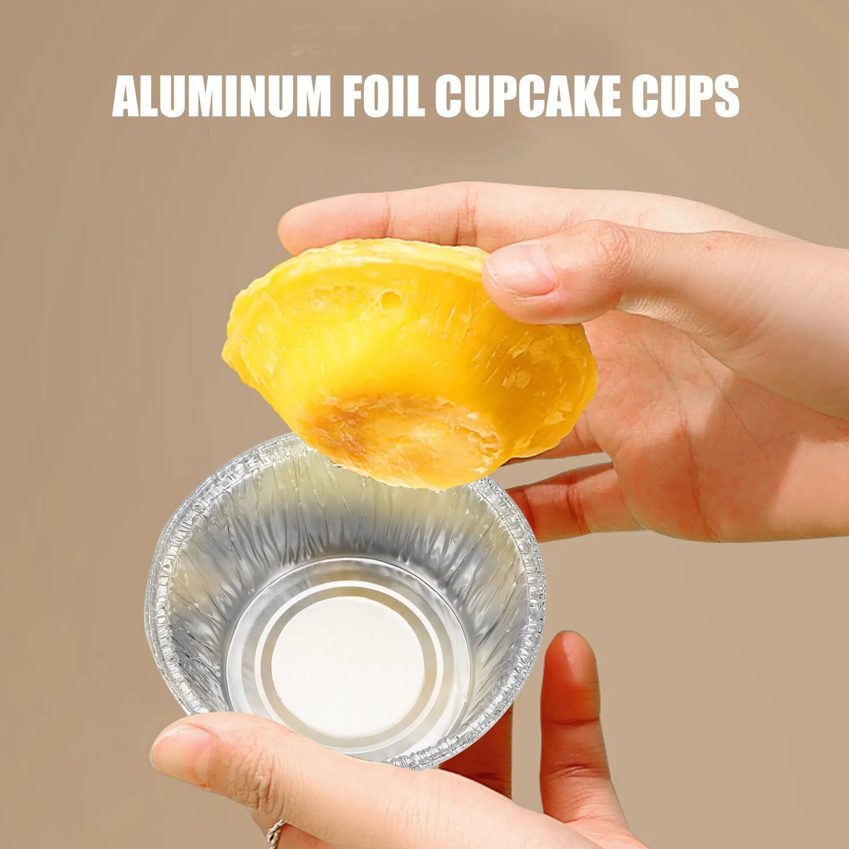 150 Pcs Aluminum Foil Cupcake Cups Ramekin Muffin Baking Cups, Disposable Muffin Liners, Ramekin Holders Cups, Aluminum Cupcake