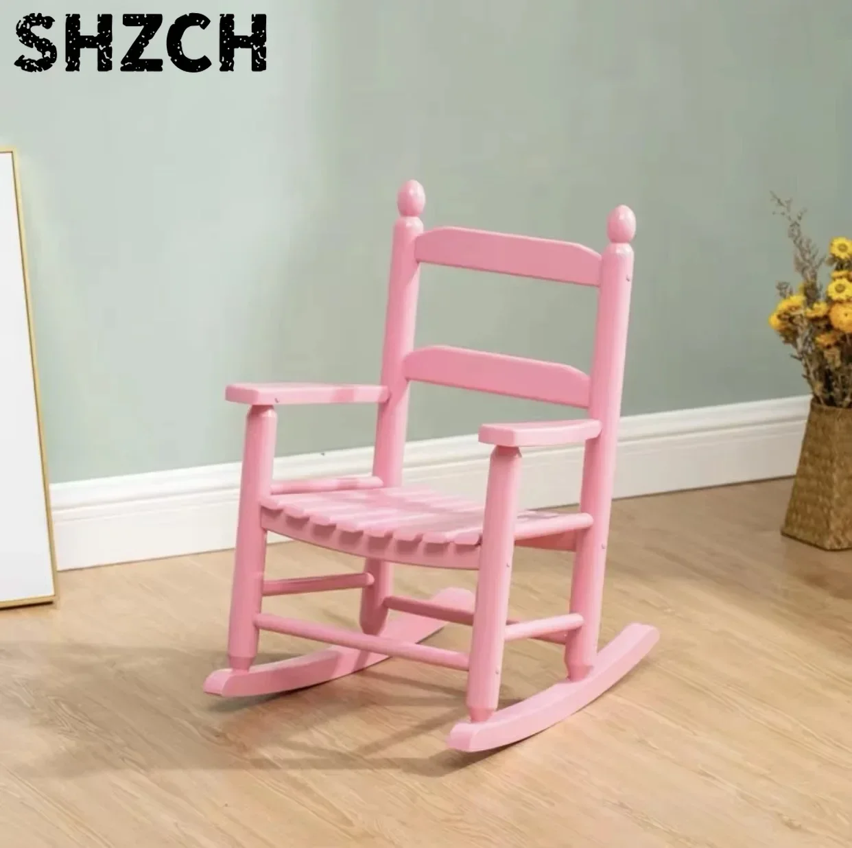 кресло качалка Children Rocking Chair Full Solid Wooden Horse Living Room Furniture Photo Studio Props Nordic Home Chairs Silla