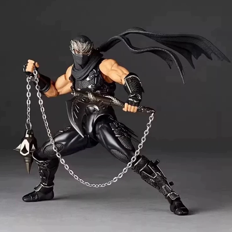 Revoltech Ninja Gaiden RYU HAYABUSA Ninja Gaiden Action Figure Kaiyodo Amazing Yamaguchi Razor's Edge Figurine PVC نموذج اللعب #6
