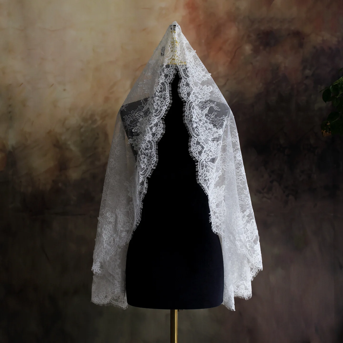 Кружевная вуаль Mantilla для невесты, белая фата-паньч, закрывающая голову, католическая вуаль для женщин, церковная вуаль