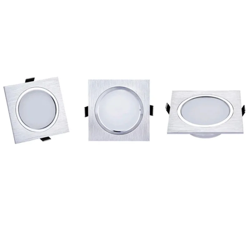 AC220V 110V Ultra-thin LED Downlight Spotlight Ceiling Light Grid Light 3W5W7W9W12W15W18W Recessed Downlight LED Panel Light