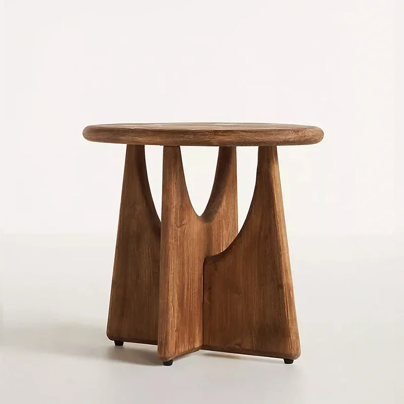 

Home making season Solid wood edge table Modern simple sofa Side table Oval small coffee table Nordic small