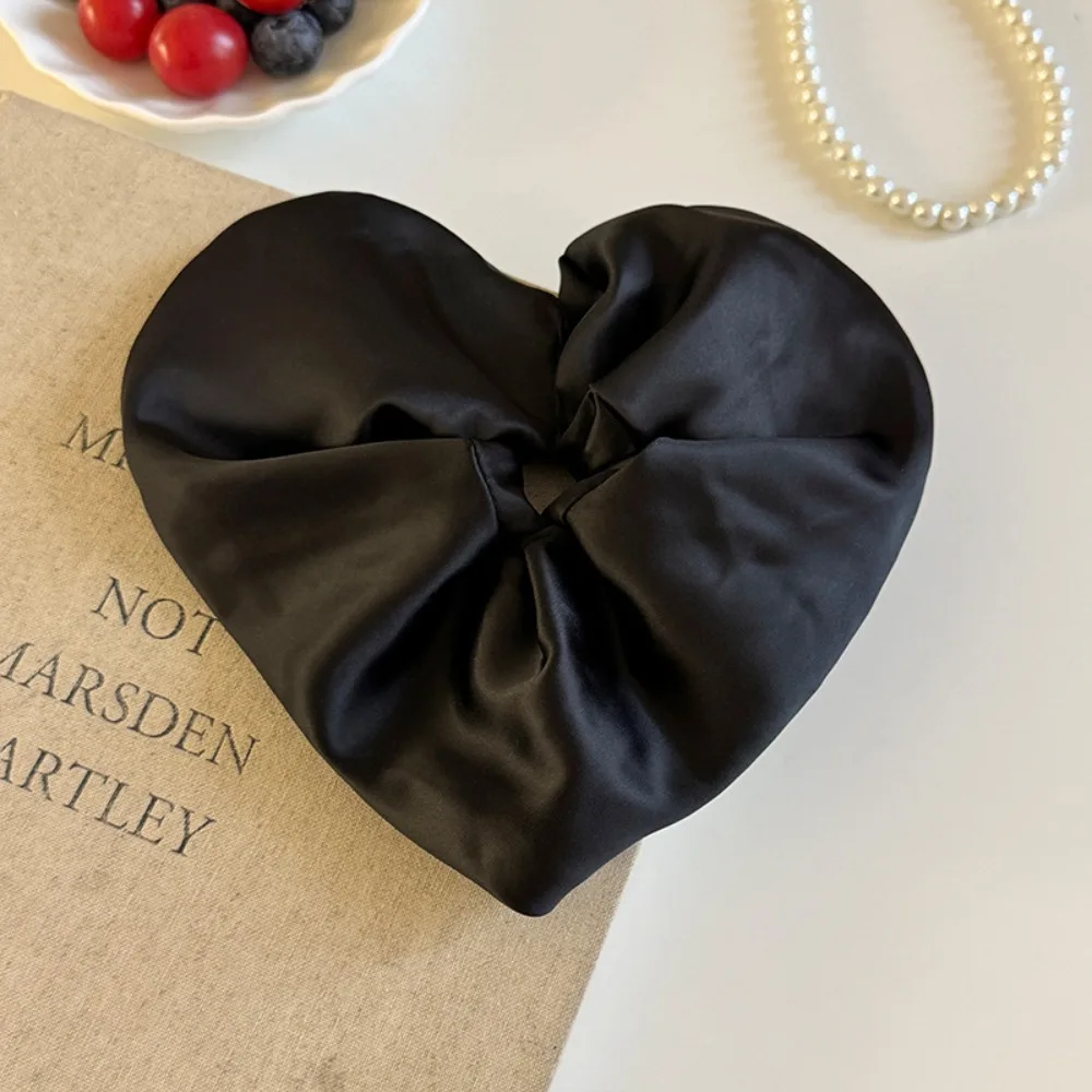 

Heart Shape Heart Hair Rope Love Oversize Large Satin Hair Scrunchies Cloth Korean Style Ponytail Elastic Rubber Band Daily