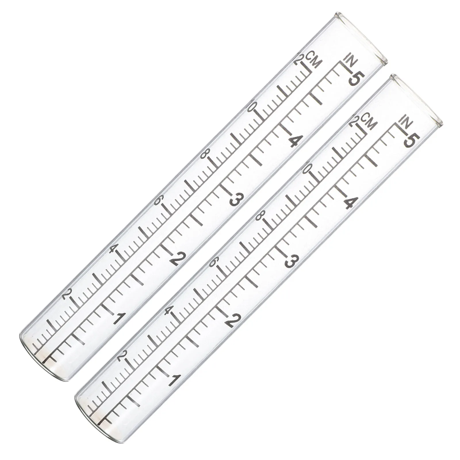 

2Pcs Rain Gauge Glass Tubes Transparent Design Precise Measurement Elegant Addition for Outdoor Gardens Patios