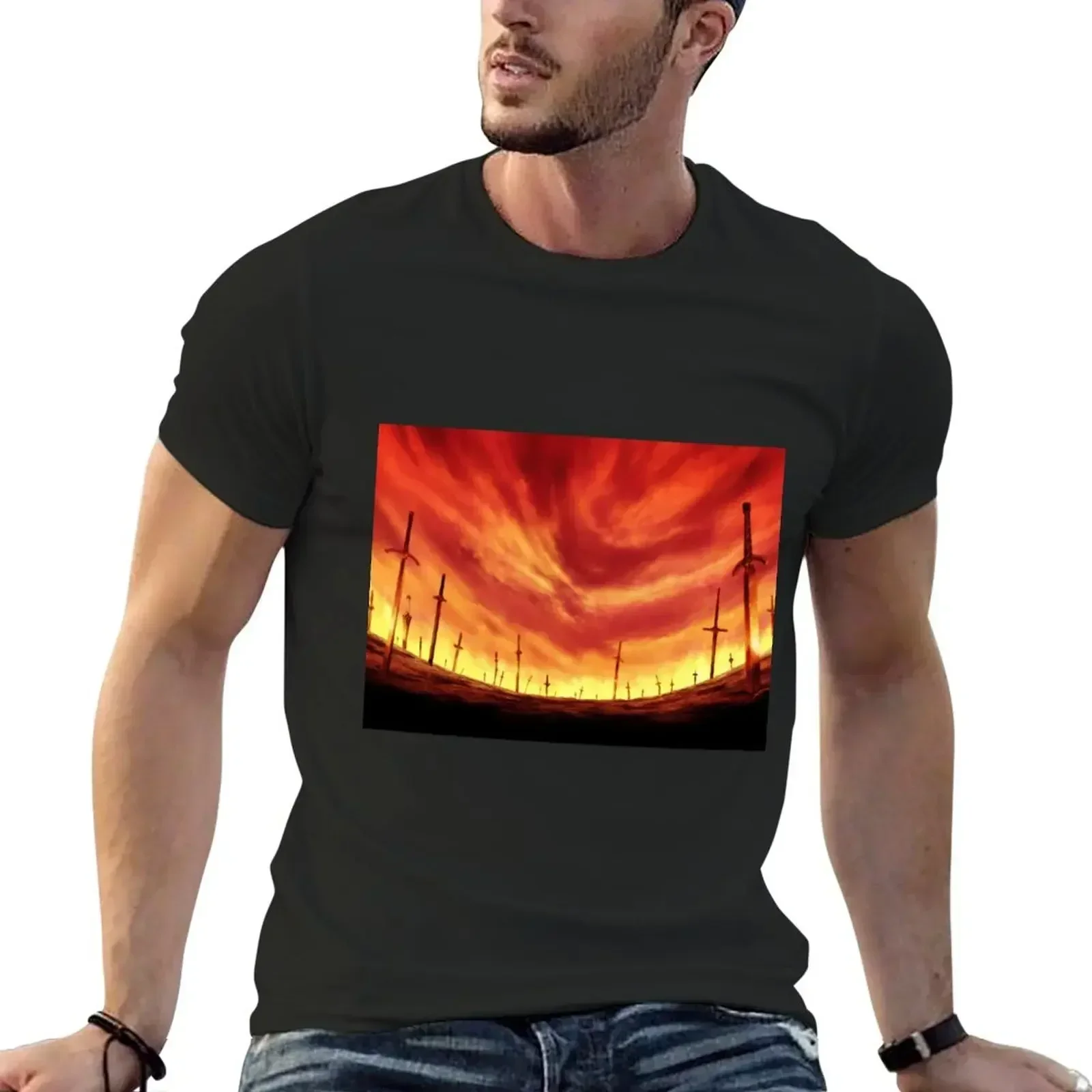 Unlimited Blade Works T-Shirt customs design your own oversized korean fashion men tshirt