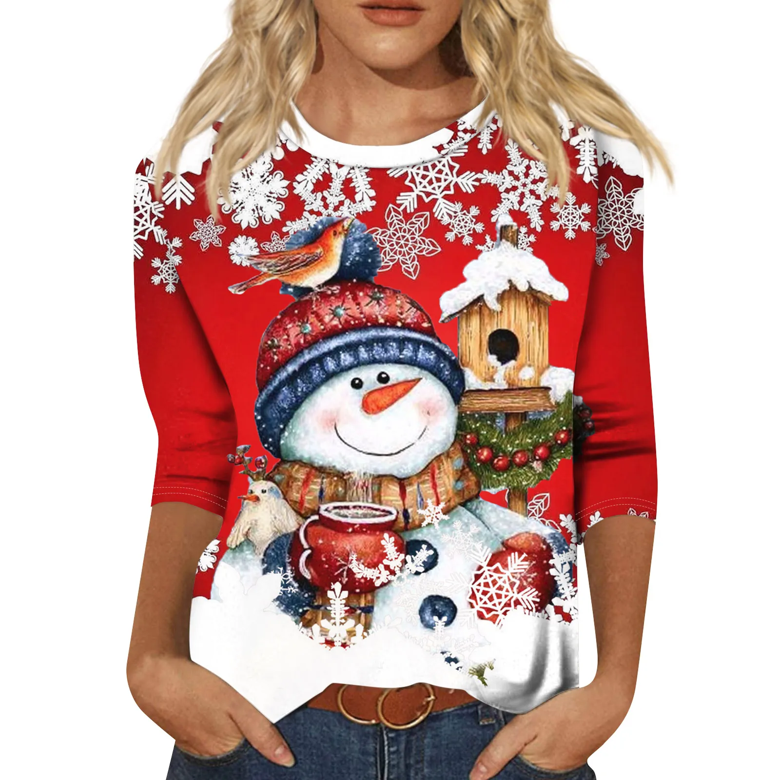 

Женские топы с круглым вырезом, хлопковые женские повседневные модные пуловеры с цветочным принтом и длинными рукавами, круглым вырезом, топ, блузка, одежда Y2k, топы для женщин