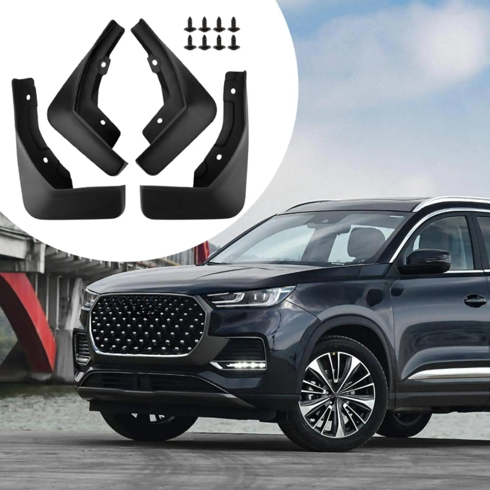 

4x Car Mud Flaps Splash Guards High Performance Car Accessories Front Rear Wheel Stable Mudguards for x50 2024-2025