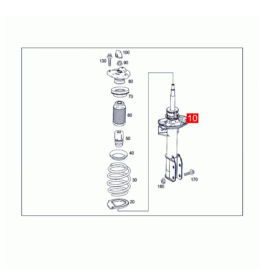 2043230500 ممتص الصدمات الأمامي مناسب لمرسيدس بنز F204 Glk 350 280 250