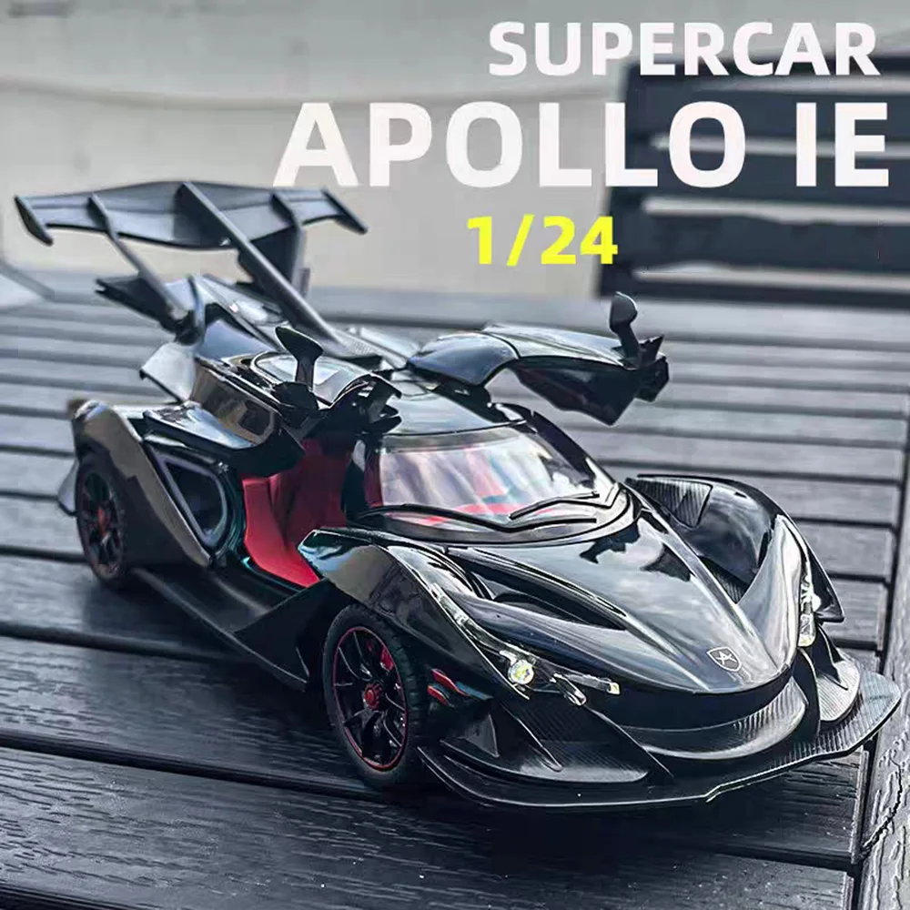 1:24 Apollo IE jouets voitures modèles Huayra GTR-CSR2 720S Revuelto avec son lumière retirer Miniature voiture de sport article de collection