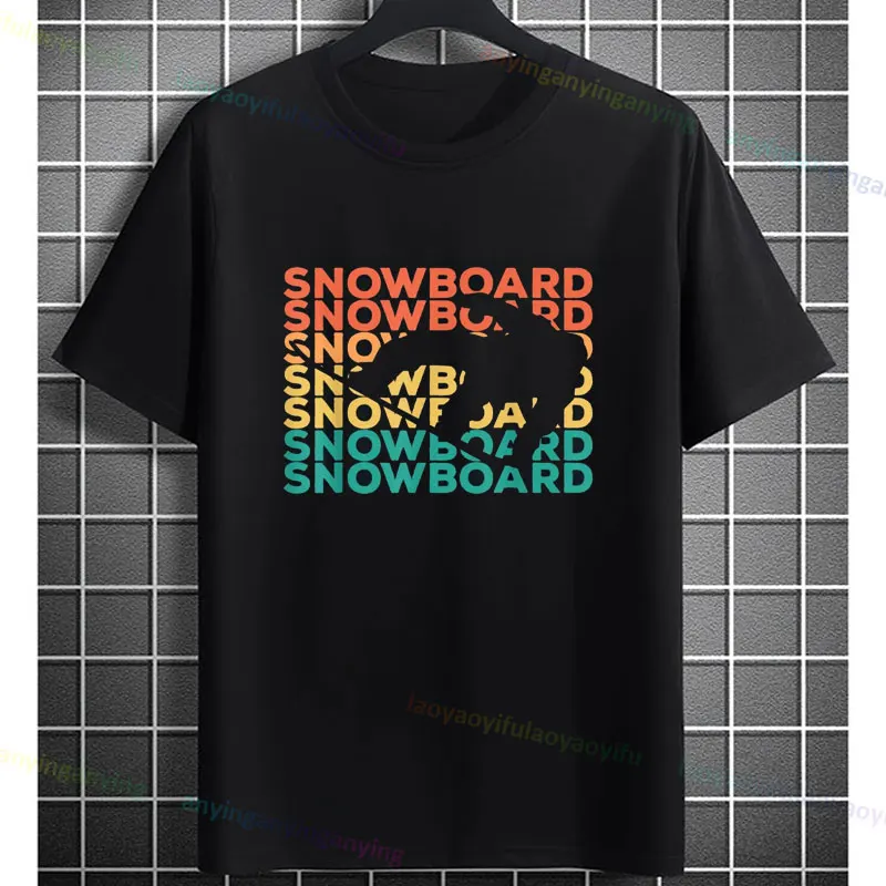 Just Shred It Snowboarding Skiing Skier Graphic T-shirt Casual Short-sleev Round Neck Pure Cotton Tee Outdoor Clothing