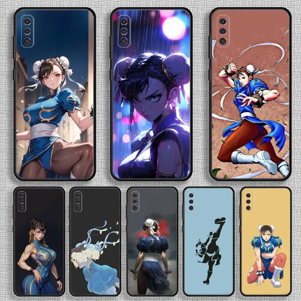 Chun-Li Game S-Street-F-fighters Phone Case For Samsung S23,23,22,30,21,10,9,Note20 Ultra,Lite,Ultra,5G,Plus,FE,Black Soft Case