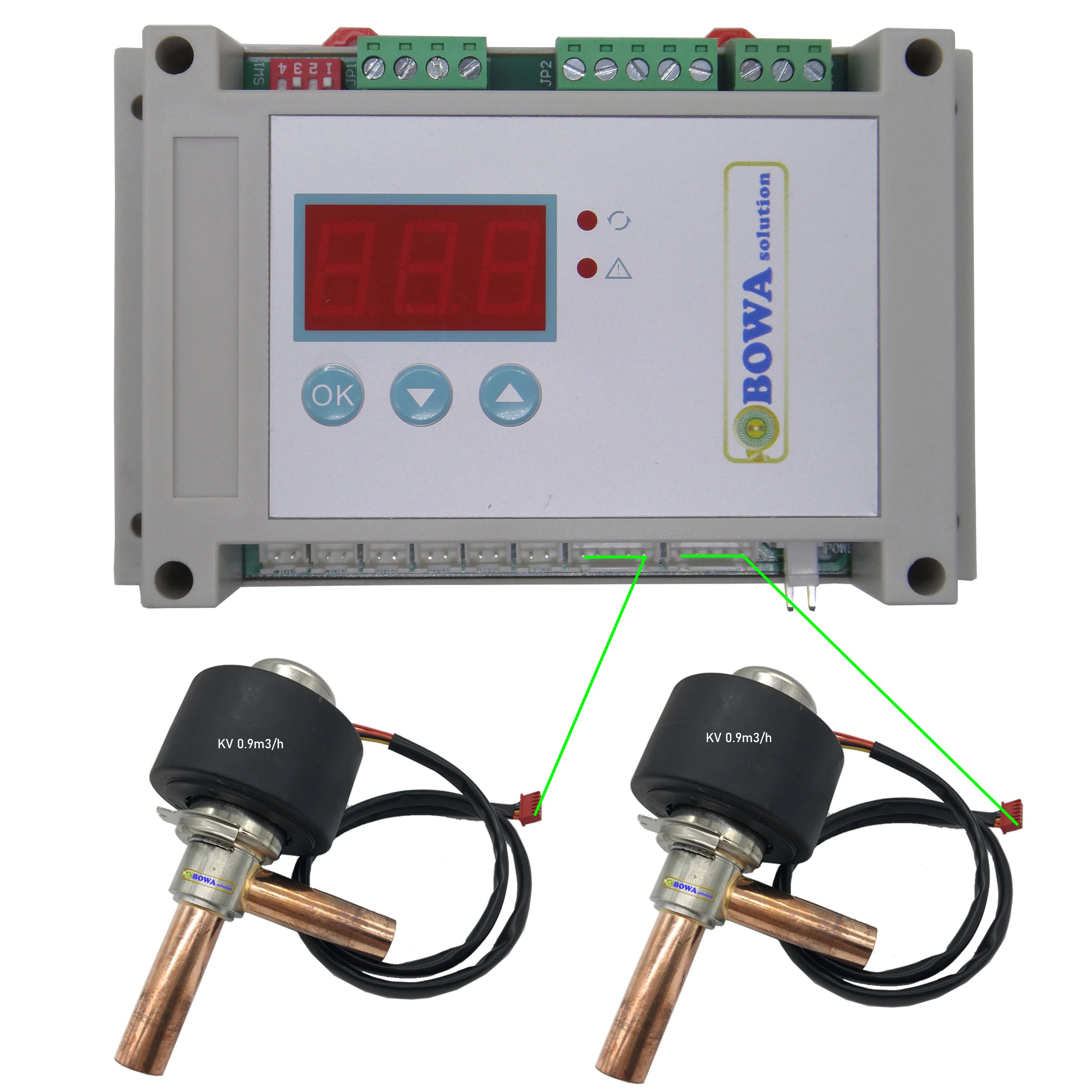 1.8m3/h universal electric control valve with driver replaces VKV expansion valve & pulse converter completely in refrigeration