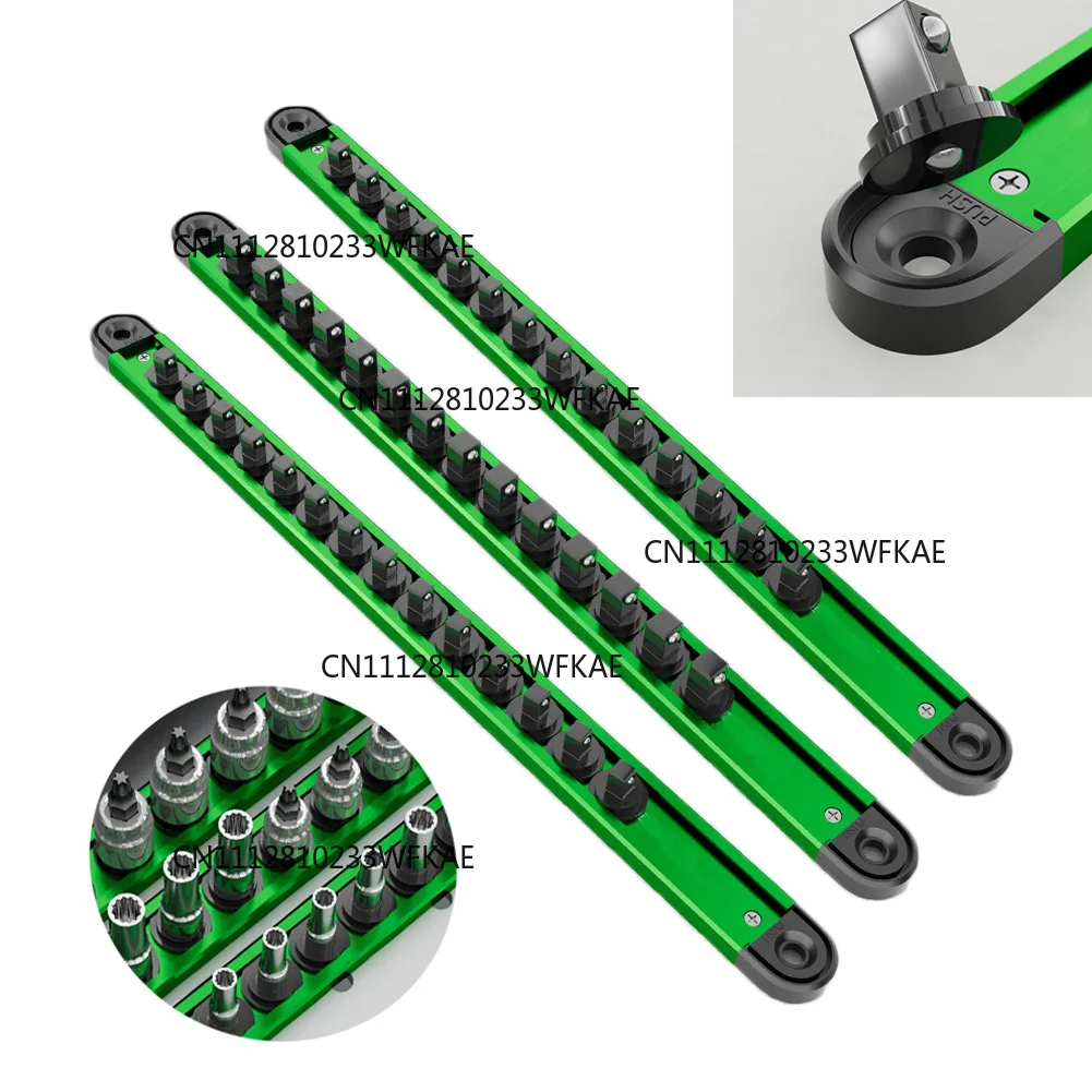1pc 360° Swivel Magnetic Socket Organizer 1/4 3/8 1/2Inch Socket Clip Rail Holder Adjustable Storage Mountable Sliding Stand