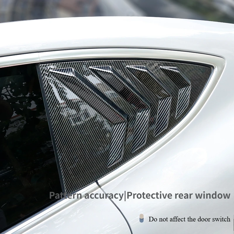 For NIO ET7 special rear window glitter blackened EC6 rear triangle blinds body trim to modify Darth Vader image 3