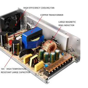 Spínaný napájecí zdroj DC 5V 12V 24V 36V 48V 220V až 5,12,24,36,48 V, 2A 3A 4A 5A 10A 15A 20A 30A 40A 50A 60A, transformátor 8 nejlepší prodej Napájecí zdroj 12V 40A - №3