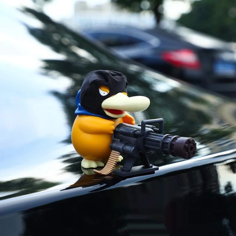 Pokemon Psyduck Gatling Gun Anime Figur Cross Dressing Spielzeug PVC Statue Modell Sammlung Dekor Kreative Peripherie Geburtstag Geschenk