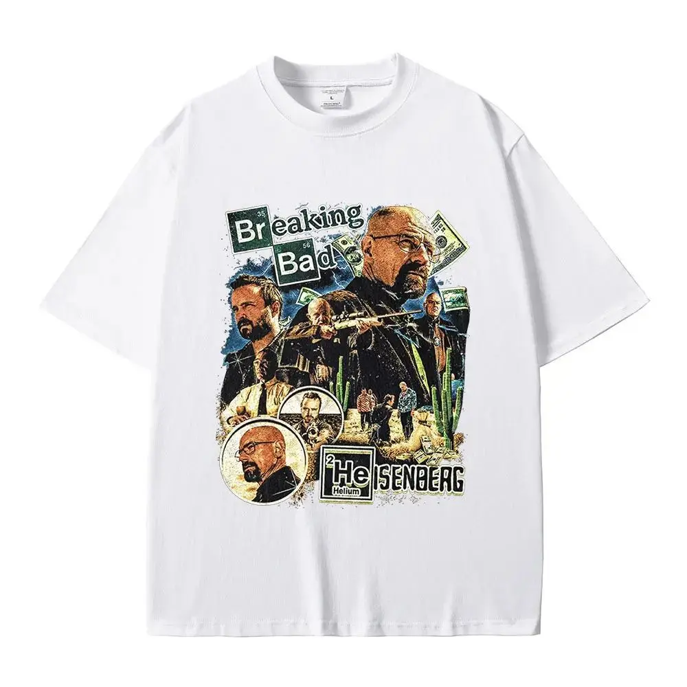 Breaking Bad T Shirt Better Call Saul Graphic Print T-shirt Vintage Y2k Cotton Clothing Casual Loose Short Sleeves Unisex