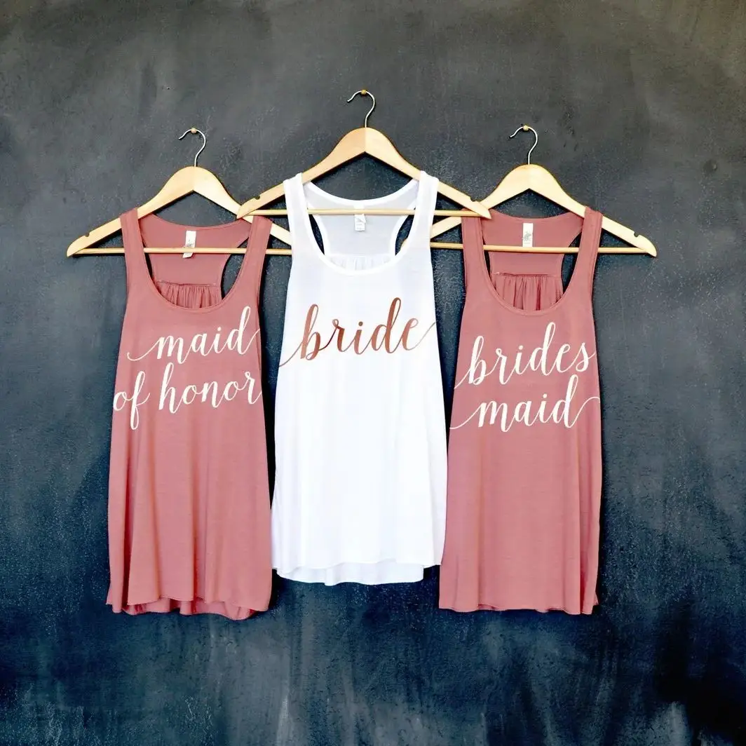 Bride Tank Top, Bridesmaid Tank Tops, Maid of Honor Tank Top, Bachelorette Party Shirts, Bridal Party, Bride Squad, Matron of Ho