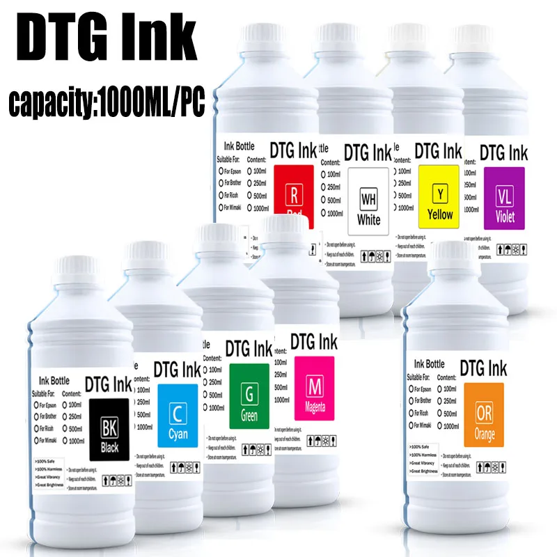 

DTG Textile ink white ink 1000ml For EpsonL1800 L805 1390 Sure Color F2000 F2100 F2130 F2140 F2150 F2160 DX5 DX6 printer