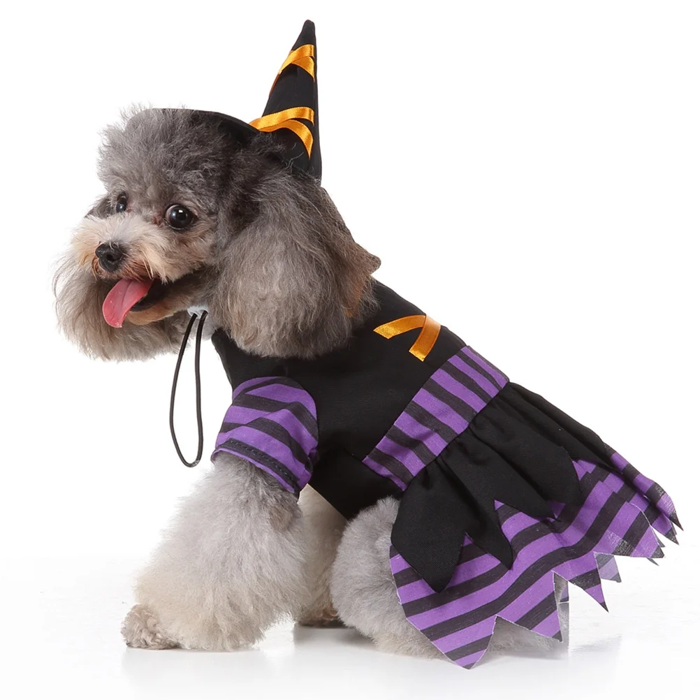 

Durable Witch Costume for Small Dogs S Halloween Pet Clothes Fashionable Comfortable Easy to Wear Perfect for Parties