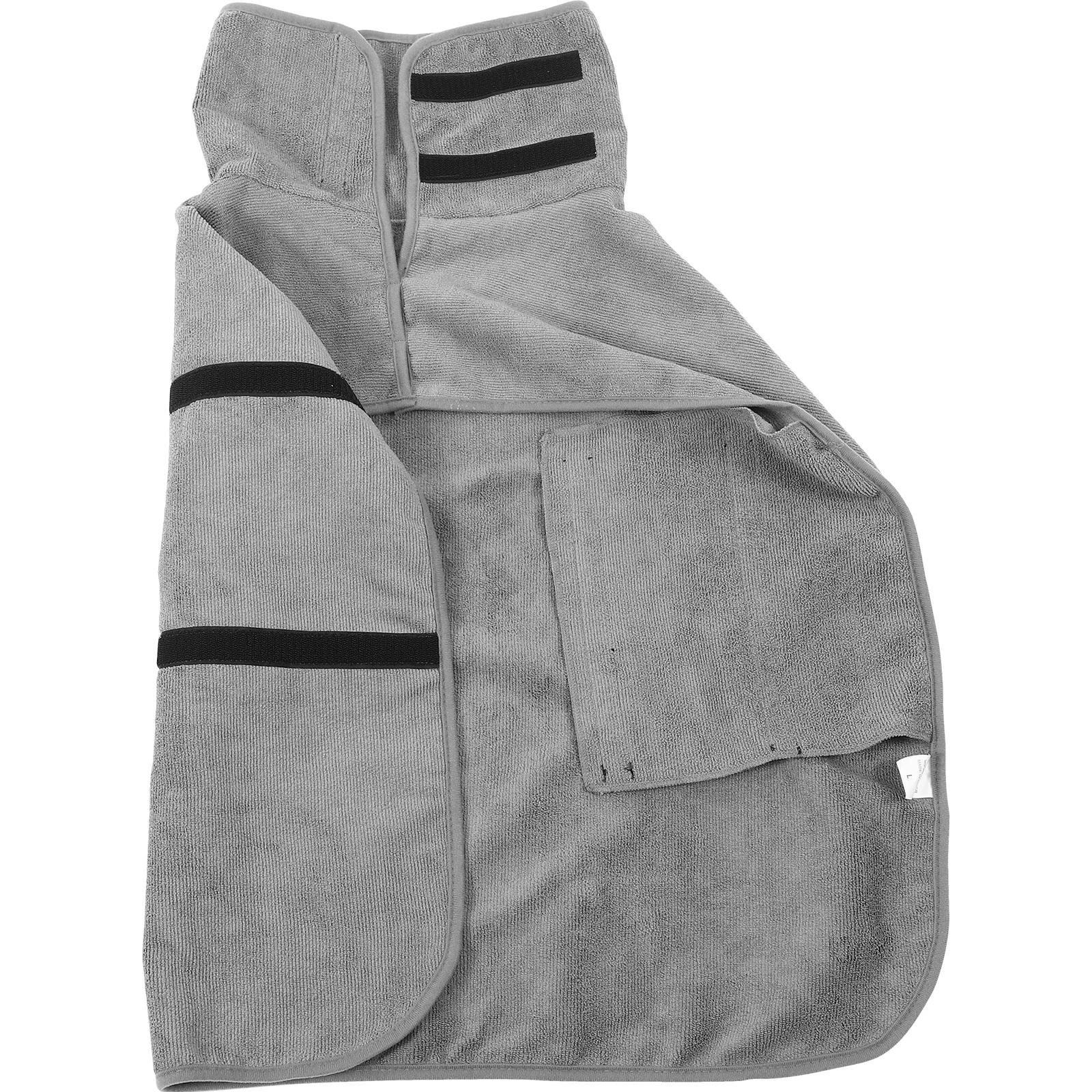 

Pet Cat Dog Bathrobe Absorbent Drying Towel Grey Cozy Lightweight Warm Clothes Robe for Dogs Grooming Pet Supplies