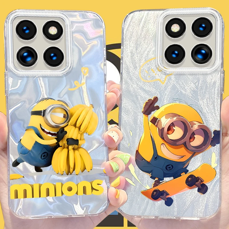 M-Minions Reflective Camlet Phone Case for Xiaomi 13T Pro 11 Lite 11i POCO X6 X5 X3 NFC M6 5G M4 M3 M2 F6 F5 F3 C61 4G Cover