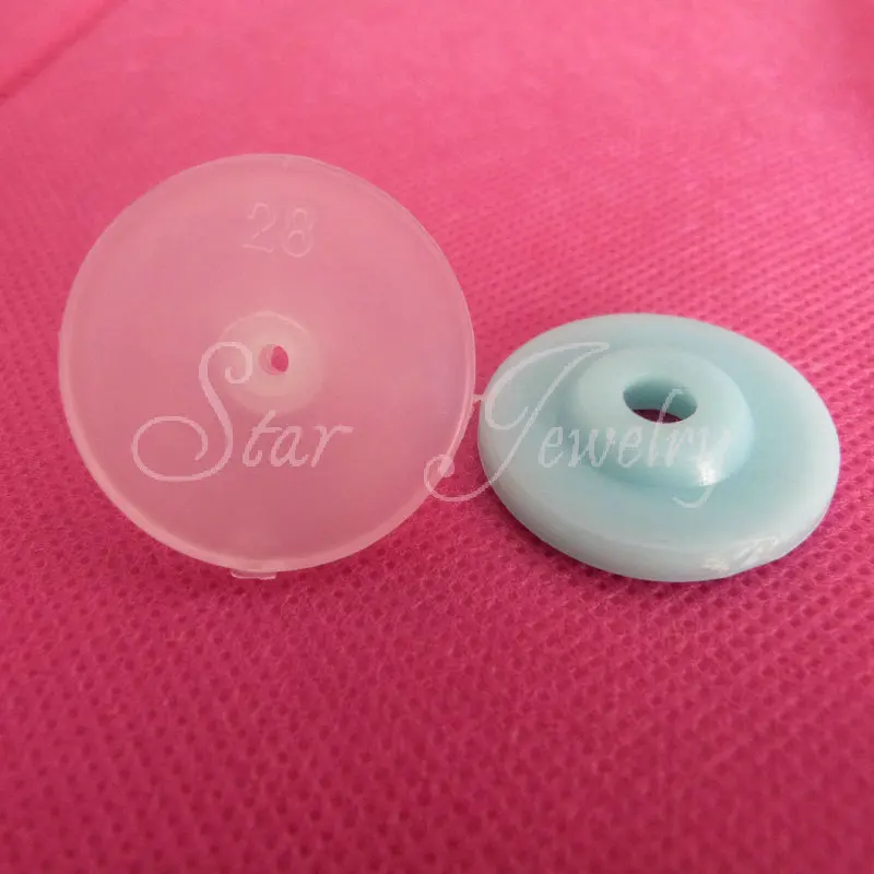 100pcs 28mm white colot toy joint with blue washer for doll accessories/#0g