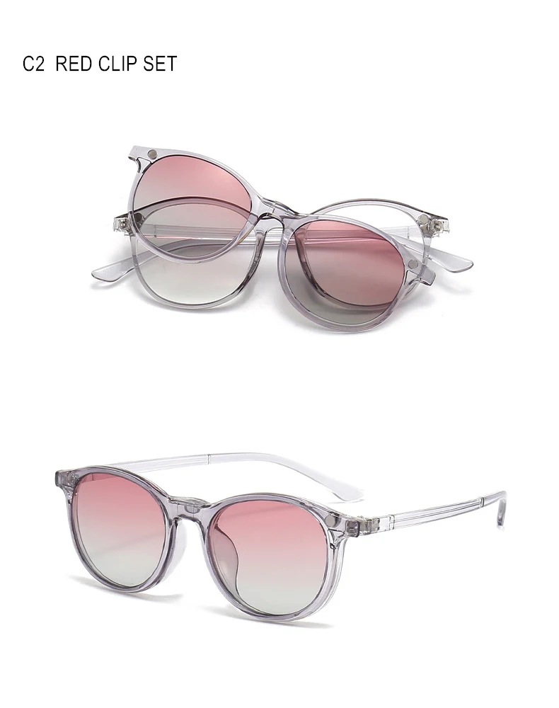 Sonnenbrillen-Clip und Myopie-Brille für Sphäre -0,5 bis -10 Männer Frauen transparenter Rahmen verschreibungspflichtige Brille für Kurzsichtigkeit oder Hornhautverkrümmung F588 – Detail 16