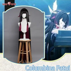 UWOWO Columbina Cosplay Wig Game Genshin Impact Cosplay Wig Fatui Cosplay Wig Columbina Halloween Cosplay Wig