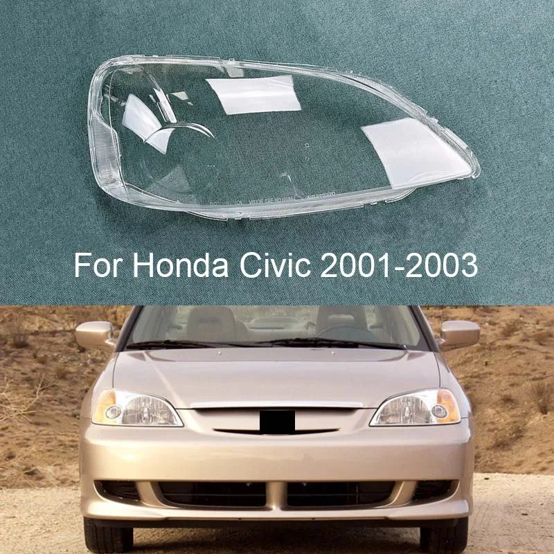 For Honda Civic 2001~2003 Front Headlight Cover Shell Headlamps Lampshade Lens Glass Replace Original Lampshade